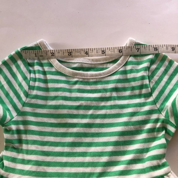 Cat & Jack Toddler Girls Green Striped Dress - St Patrick’s Day - Size 18M - Picture 5 of 7